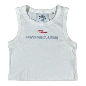 Land Rover Ribbed Cropped Tank White Size Medium